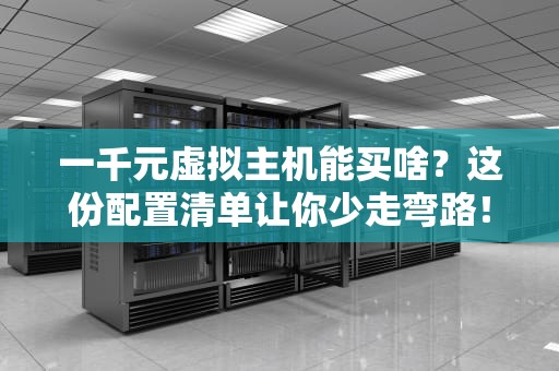 一千元虚拟主机能买啥？这份配置清单让你少走弯路！