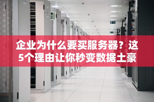 企业为什么要买服务器？这5个理由让你秒变数据土豪！