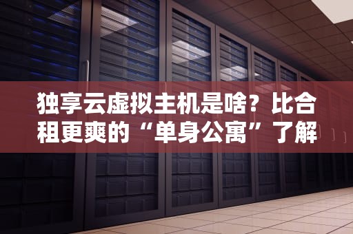 独享云虚拟主机是啥？比合租更爽的“单身公寓”了解一下！