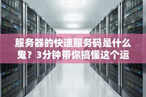 服务器的快速服务码是什么鬼？3分钟带你搞懂这个运维“急救包”！