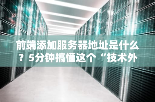 前端添加服务器地址是什么？5分钟搞懂这个“技术外卖”知识点！