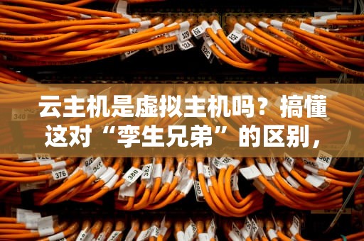 云主机是虚拟主机吗？搞懂这对“孪生兄弟”的区别，别再傻傻分不清！