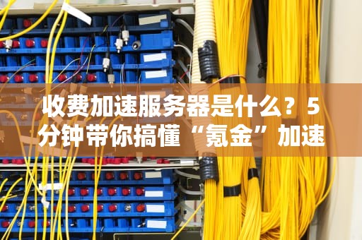 收费加速服务器是什么？5分钟带你搞懂“氪金”加速的真相！