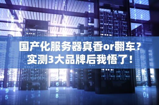 国产化服务器真香or翻车？实测3大品牌后我悟了！