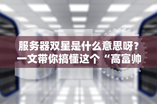 服务器双星是什么意思呀？一文带你搞懂这个“高富帅”配置！