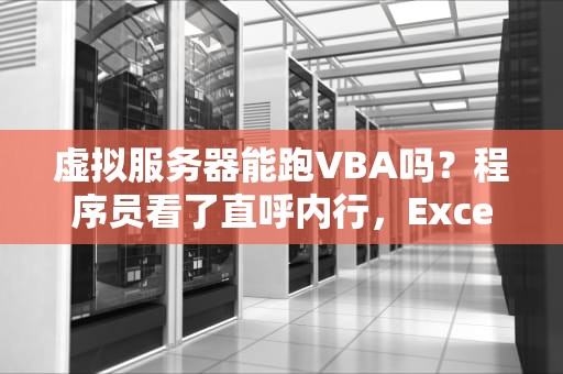 虚拟服务器能跑VBA吗？程序员看了直呼内行，Excel党狂喜！