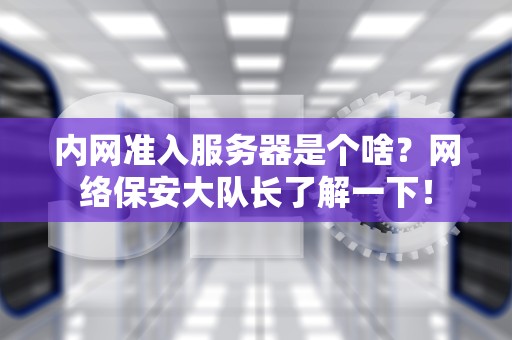 内网准入服务器是个啥？网络保安大队长了解一下！