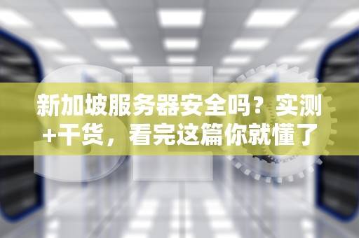 新加坡服务器安全吗？实测+干货，看完这篇你就懂了！