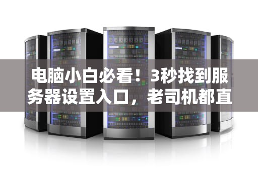 电脑小白必看！3秒找到服务器设置入口，老司机都直呼内行！
