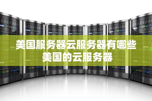 美国服务器云服务器有哪些 美国的云服务器