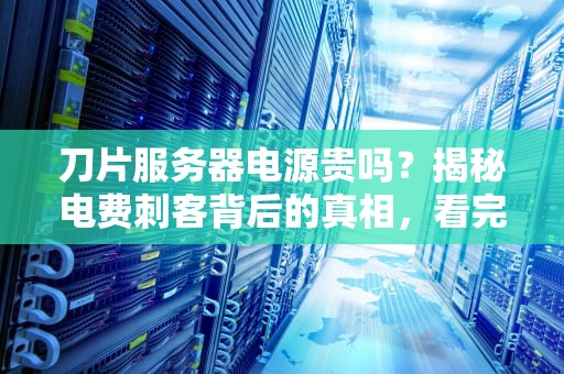刀片服务器电源贵吗？揭秘电费刺客背后的真相，看完这篇再剁手！