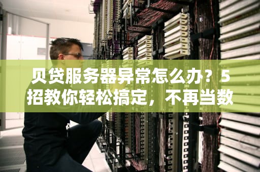 贝贷服务器异常怎么办？5招教你轻松搞定，不再当数字难民！