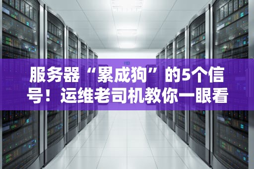 服务器“累成狗”的5个信号！运维老司机教你一眼看穿