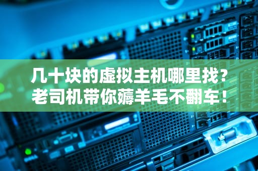 几十块的虚拟主机哪里找？老司机带你薅羊毛不翻车！