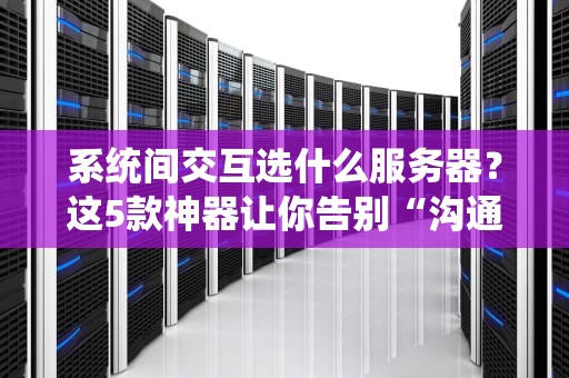 系统间交互选什么服务器？这5款神器让你告别“沟通障碍”！