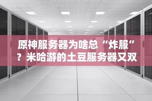 原神服务器为啥总“炸服”？米哈游的土豆服务器又双叒叕熟了？