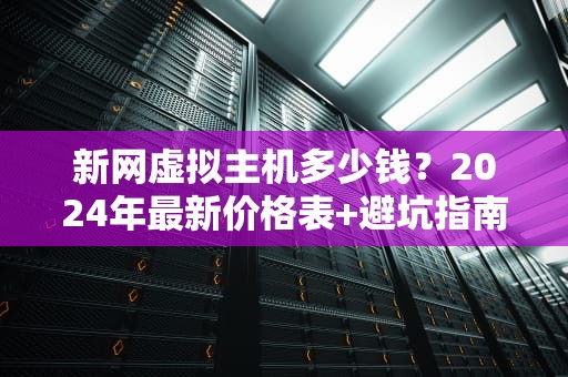 新网虚拟主机多少钱？2024年最新价格表+避坑指南（附性能实测）