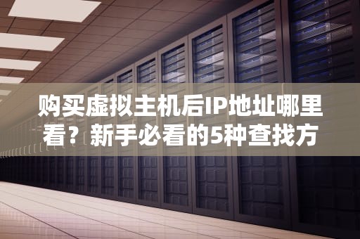 购买虚拟主机后IP地址哪里看？新手必看的5种查找方法（附实操截图）