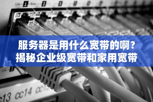 服务器是用什么宽带的啊？揭秘企业级宽带和家用宽带的10大区别！