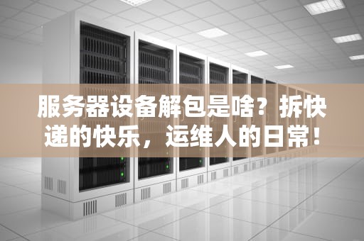 服务器设备解包是啥？拆快递的快乐，运维人的日常！