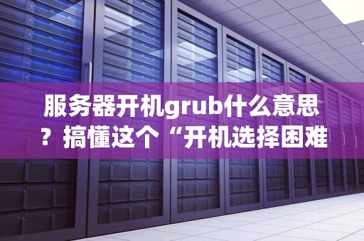 服务器开机grub什么意思？搞懂这个“开机选择困难症”的幕后大佬！