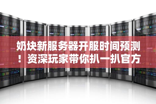 奶块新服务器开服时间预测！资深玩家带你扒一扒官方套路