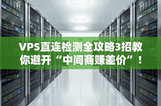 VPS直连检测全攻略3招教你避开“中间商赚差价”！