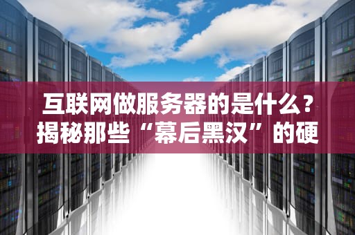 互联网做服务器的是什么？揭秘那些“幕后黑汉”的硬核日常！