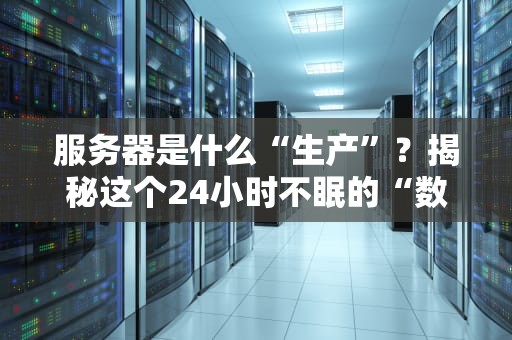 服务器是什么“生产”？揭秘这个24小时不眠的“数字打工人”！