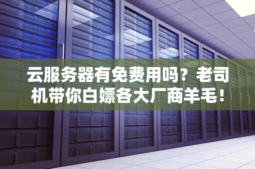 云服务器有免费用吗？老司机带你白嫖各大厂商羊毛！