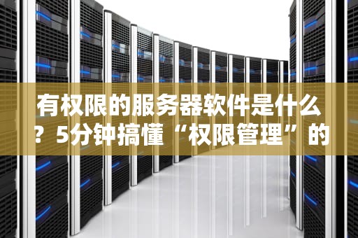 有权限的服务器软件是什么？5分钟搞懂“权限管理”的终极奥义！