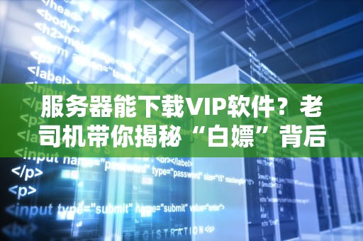 服务器能下载VIP软件？老司机带你揭秘“白嫖”背后的技术真相！