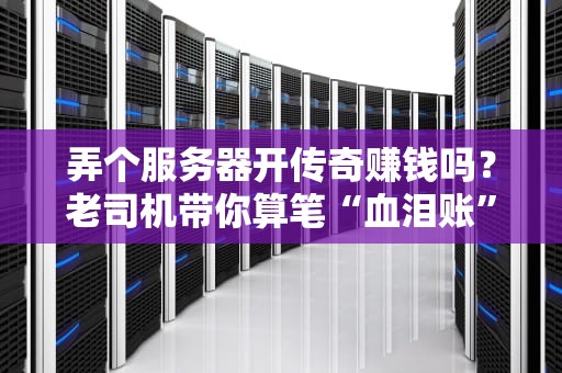 弄个服务器开传奇赚钱吗？老司机带你算笔“血泪账”！