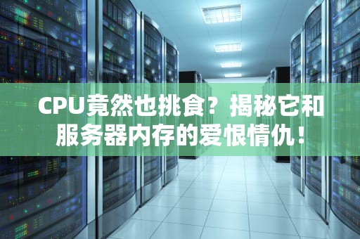CPU竟然也挑食？揭秘它和服务器内存的爱恨情仇！