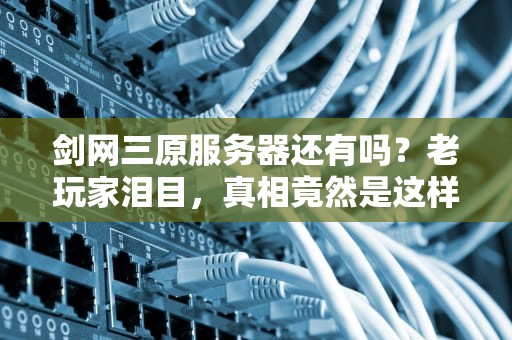 剑网三原服务器还有吗？老玩家泪目，真相竟然是这样！