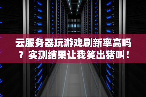 云服务器玩游戏刷新率高吗？实测结果让我笑出猪叫！