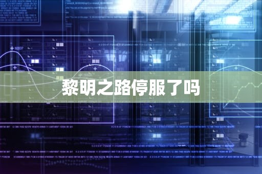 黎明之路停服了吗
