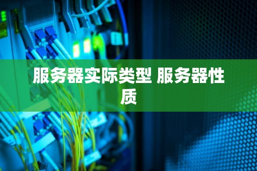 服务器实际类型 服务器性质