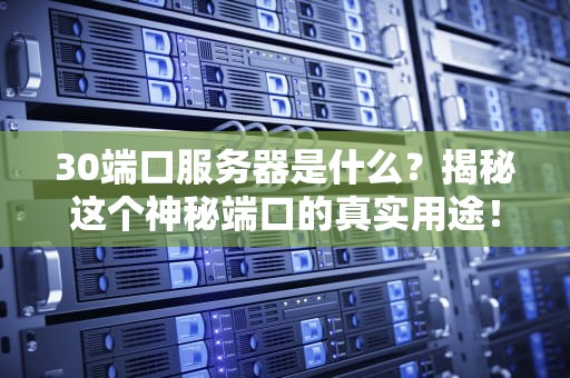 30端口服务器是什么？揭秘这个神秘端口的真实用途！