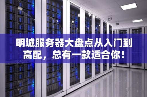 明城服务器大盘点从入门到高配，总有一款适合你！