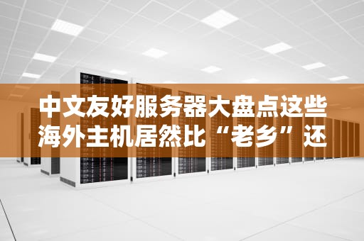 中文友好服务器大盘点这些海外主机居然比“老乡”还靠谱？