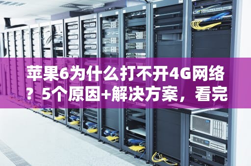 苹果6为什么打不开4G网络？5个原因+解决方案，看完秒懂！