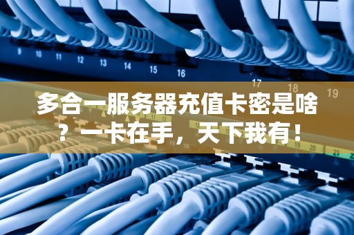 多合一服务器充值卡密是啥？一卡在手，天下我有！