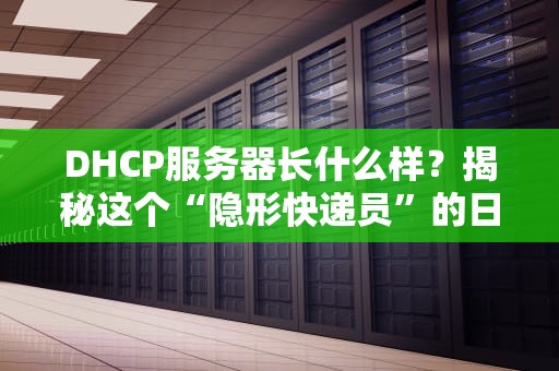 DHCP服务器长什么样？揭秘这个“隐形快递员”的日常！