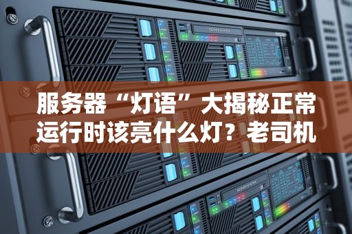 服务器“灯语”大揭秘正常运行时该亮什么灯？老司机教你一眼识故障！