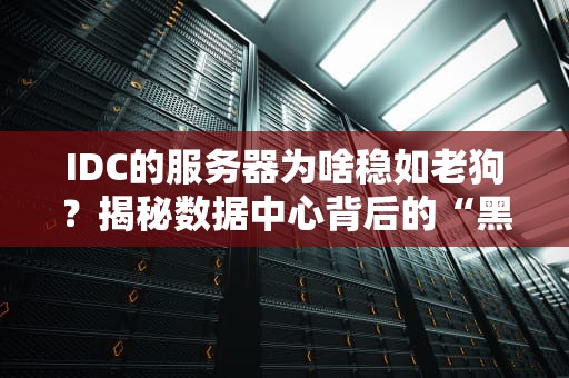 IDC的服务器为啥稳如老狗？揭秘数据中心背后的“黑科技”