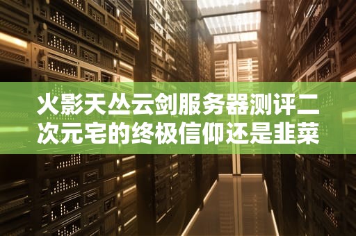 火影天丛云剑服务器测评二次元宅的终极信仰还是韭菜收割机？