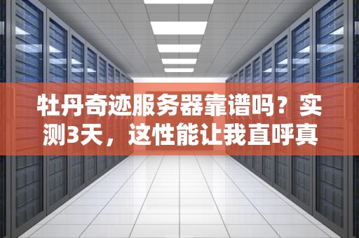 牡丹奇迹服务器靠谱吗？实测3天，这性能让我直呼真香！