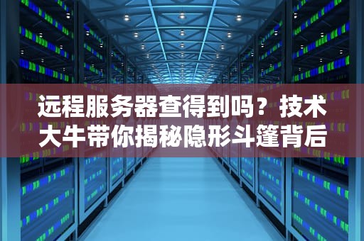 远程服务器查得到吗？技术大牛带你揭秘隐形斗篷背后的真相！