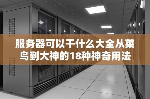 服务器可以干什么大全从菜鸟到大神的18种神奇用法